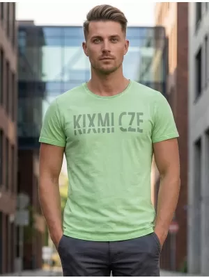 Moška majica s kratkimi rokavi KIXMI NARSEY ZELENA