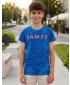 Fantovska majica s kratkimi rokavi SAM 73 THEODORE BT 563 SVETLO MODRA