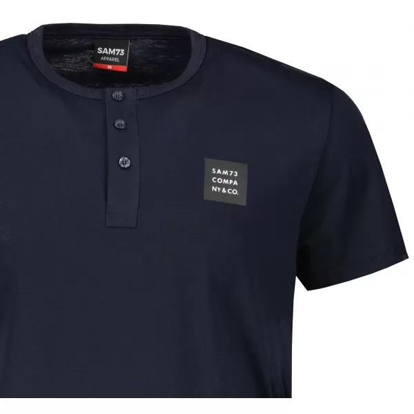  Moška majica s kratkimi rokavi SAM 73 GIDEON MT 804 TEMNO MODRA 