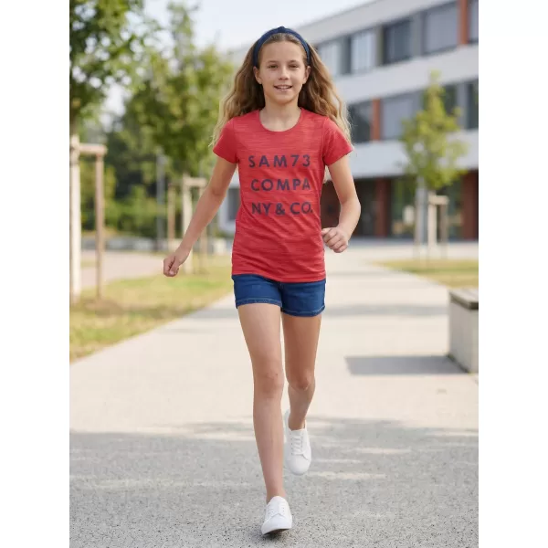  Dekliška majica s kratkimi rokavi SAM 73 ABLAKA GT 568 SVETLO ROZA 