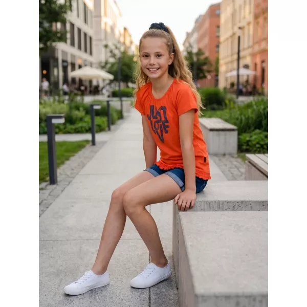  Dekliška majica s kratkimi rokavi SAM 73 JAYLENE GT 565 SVETLO ORANŽNA 