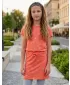 Dekliška obleka SAM 73 WELO GZ 538 SVETLO ORANŽNA