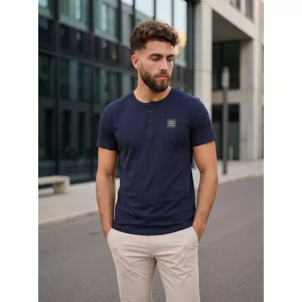  Moška majica s kratkimi rokavi SAM 73 GIDEON MT 804 TEMNO MODRA 