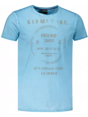 Moška majica s kratkimi rokavi KIXMI NAVIN MODRA
