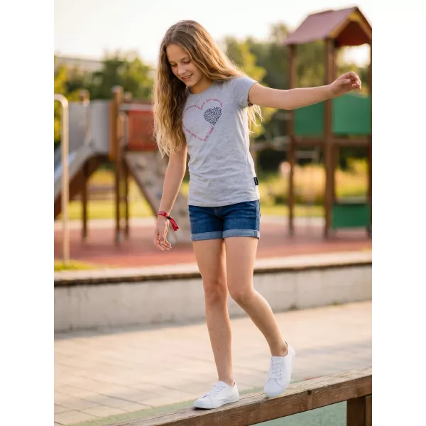  Dekliška majica s kratkimi rokavi SAM 73 ALAINA GT 564 SVETLO SIVA 