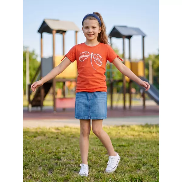  Dekliška majica s kratkimi rokavi SAM 73 RAELYN GT 567 ORANŽNA 