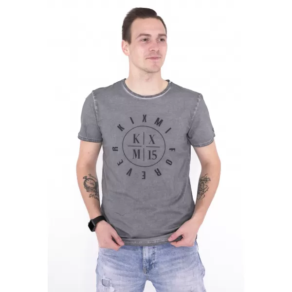  Moška majica s kratkimi rokavi KIXMI NADIR SIVA 