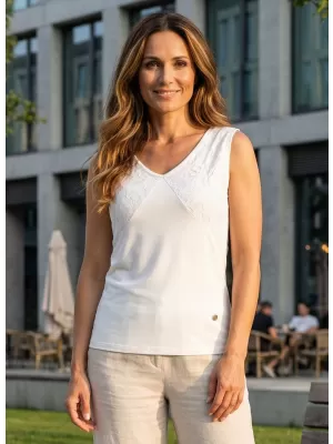 Ženski brezrokavnik KIXMI NAVILA BELA
