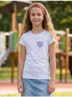 Dekliška majica s kratkimi rokavi SAM 73 ALAINA GT 564 BELA