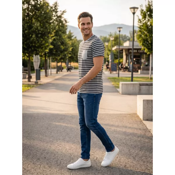  Moška majica s kratkimi rokavi SAM 73 MARTIN MT 794 SVETLO SIVA 