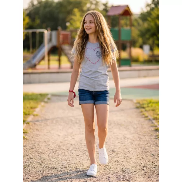  Dekliška majica s kratkimi rokavi SAM 73 ALAINA GT 564 SVETLO SIVA 