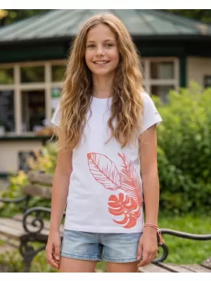 Dekliška majica s kratkimi rokavi SAM 73 STEPHANIE GT 562 BELA