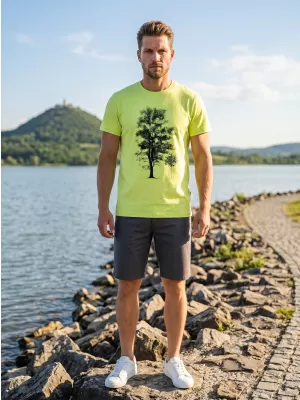 Moška majica s kratkimi rokavi SAM 73 JAMES MT 790 SVETLO RUMENA