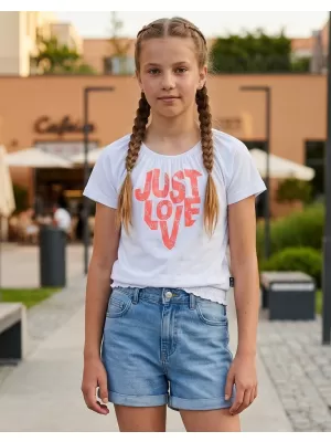 Dekliška majica s kratkimi rokavi SAM 73 JAYLENE GT 565 BELA