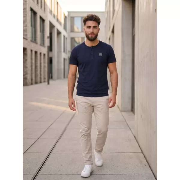  Moška majica s kratkimi rokavi SAM 73 GIDEON MT 804 TEMNO MODRA 