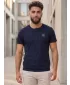 Moška majica s kratkimi rokavi SAM 73 GIDEON MT 804 TEMNO MODRA