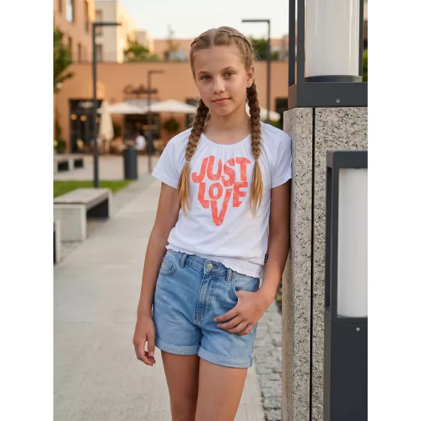  Dekliška majica s kratkimi rokavi SAM 73 JAYLENE GT 565 BELA 