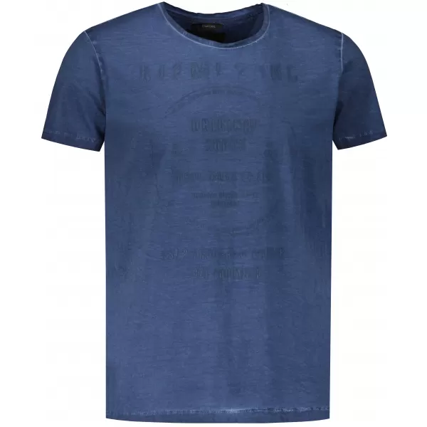  Moška majica s kratkimi rokavi KIXMI NAVIN TEMNO MODRA 
