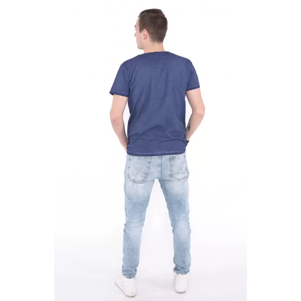  Moška majica s kratkimi rokavi KIXMI NIREL TEMNO MODRA 