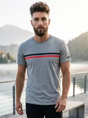 Moška majica s kratkimi rokavi SAM 73 LARRY MT 803 SIVA