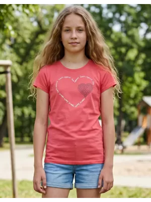 Dekliška majica s kratkimi rokavi SAM 73 ALAINA GT 564 SVETLO ROZA