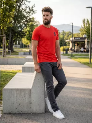 Moška majica s kratkimi rokavi SAM 73 DOUGALL MT 801 RDEČA