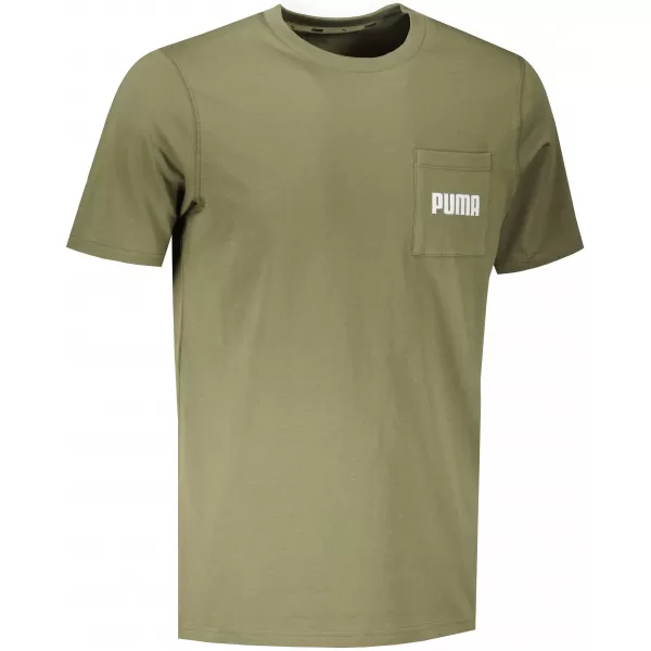  Moška majica s kratkimi rokavi PUMA MODERN BASIC POCKET TEE TEMNO ZELENI MAH 