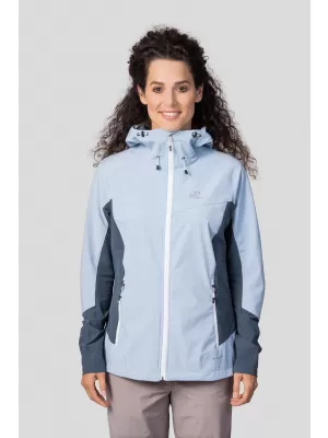 Ženska softshell jakna HANNAH PULLA MODRA MEGLA/TEMEN SKRILAVEC