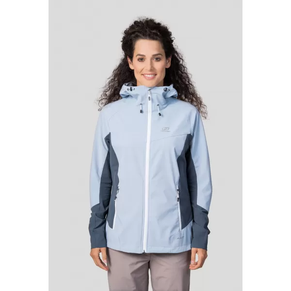  Ženska softshell jakna HANNAH PULLA MODRA MEGLA/TEMEN SKRILAVEC 
