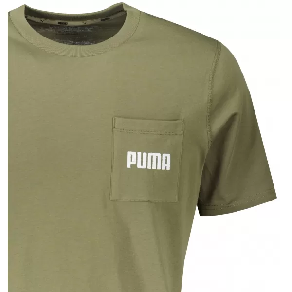  Moška majica s kratkimi rokavi PUMA MODERN BASIC POCKET TEE TEMNO ZELENI MAH 