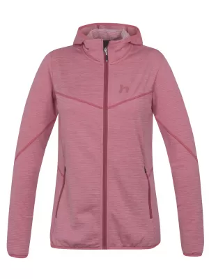 Ženski pulover HANNAH DAGNYS HOODY KREMEN ROZA MEL