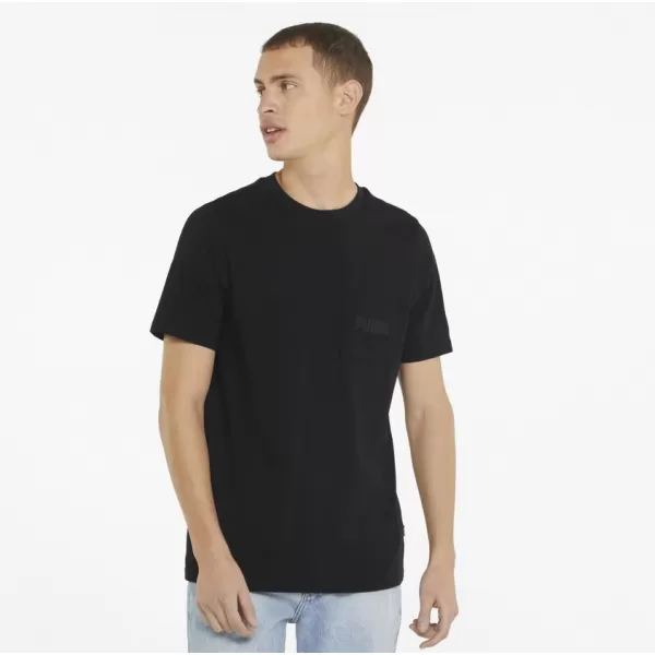  Moška majica s kratkimi rokavi PUMA MODERN BASIC POCKET TEE ČRNA PUMA 