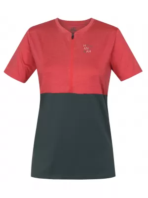 Ženska majica s kratkimi rokavi HANNAH BERRY HOLLY BERRY MEL/TEMNI GOZD