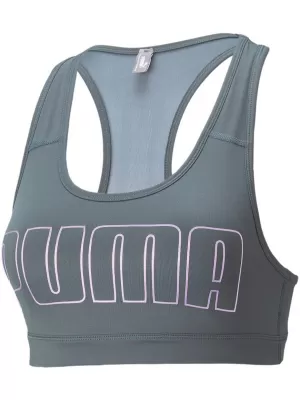 Ženski nedrček PUMA MID IMPACT 4KEEPS GRAPHIC BRA PM 520306-42 SIVA