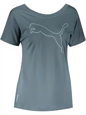 Ženska majica s kratkimi rokavi PUMA TRAIN FAVORITE JERSEY CAT TEE 520260-42 SIVA