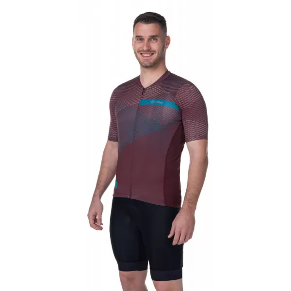  Moški kolesarski dres KILPI NERITO-M RM0310KI TEMNO RDEČA 