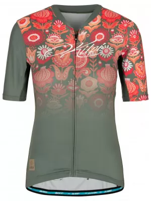 Ženski kolesarski dres KILPI ORETI-W RL0327KI KAKI
