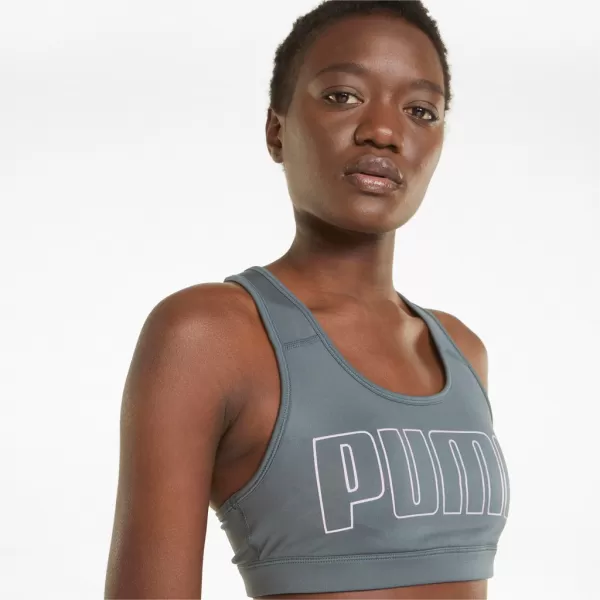  Ženski nedrček PUMA MID IMPACT 4KEEPS GRAPHIC BRA PM 520306-42 SIVA 