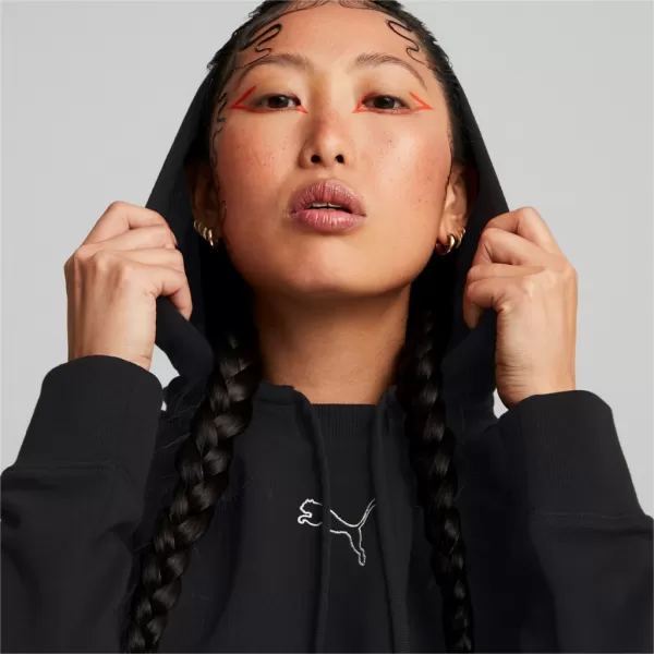  Ženski pulover PUMA HER HOODED DRESS 670817-01 ČRNA 