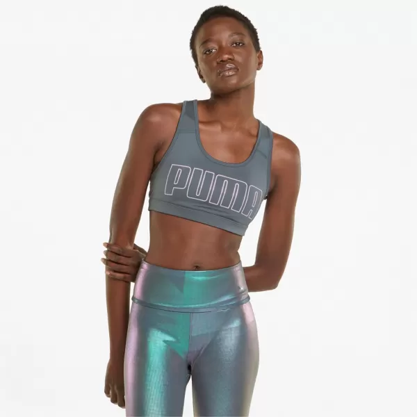  Ženski nedrček PUMA MID IMPACT 4KEEPS GRAPHIC BRA PM 520306-42 SIVA 