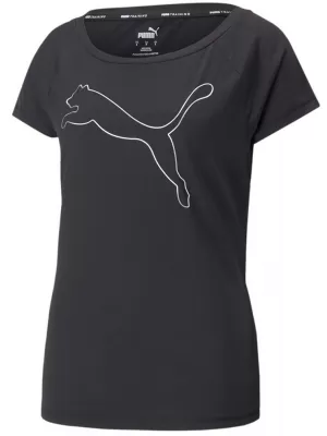 Ženska majica s kratkimi rokavi PUMA TRAIN FAV JERSEY CAT TEE 522420-01 ČRNA