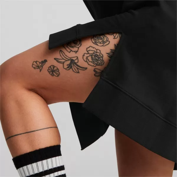  Ženski pulover PUMA HER HOODED DRESS 670817-01 ČRNA 