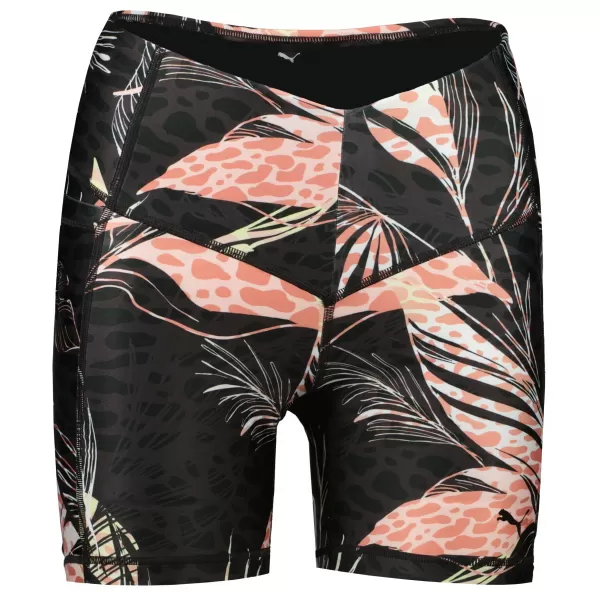  Ženske kratke hlače PUMA TRAIN TREND AOP EVERSCULPT HIGH WAIST 5 TIGHT SHORT 521610-01 ČRNA 