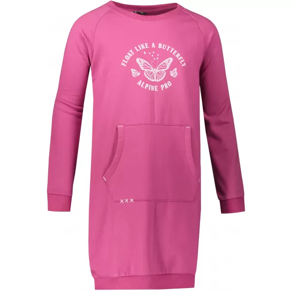  Dekliška obleka ALPINE PRO ANAHO KSKY117 FUCHSIA 