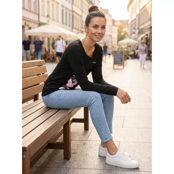  Dámské triko s dlouhým rukávem ALTISPORT CARRYOVER ALW137169 ČERNORŮŽOVÁ 