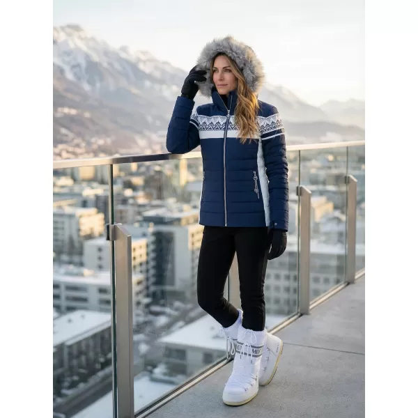  Ženska zimska jakna KIXMI OMAIRA TEMNO MODRA 