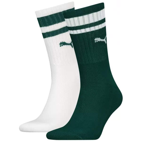  Nogavice PUMA CREW HERITAGE STRIPE 2P 907944-07 ZELENA 