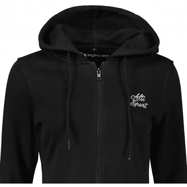  Ženski podaljšan pulover ALTISPORT BYB/ALW056BY148 ČRNO IN BELO 
