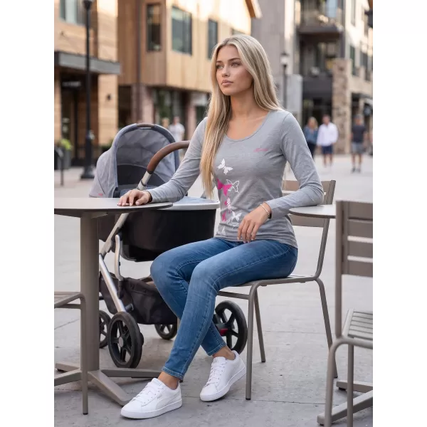  Dámské triko s dlouhým rukávem ALTISPORT CARRYOVER ALW134169 TMAVĚ ŠEDÝ MELÍR 