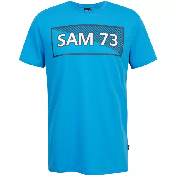  Moška majica s kratkimi rokavi SAM 73 FENRI MT 814 SVETLO MODRA 